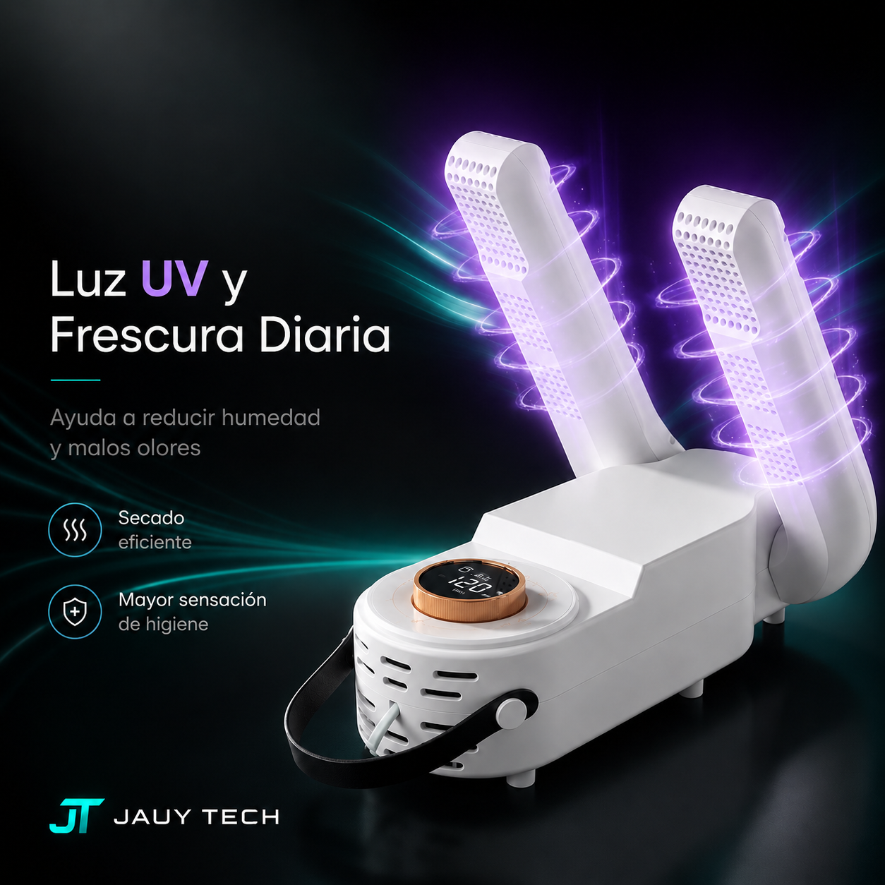 Secador Eléctrico de Zapatos 360° con Luz UV